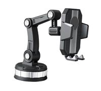 ZUNOXAZ Practical Large Suction Cup Car Phone Holder Black Multi-functional Mount Bracket for Dashboard Secure Mobile Device Use While Driving Safe and Design