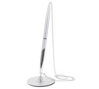 ZUNOXAZ Premium Silver Ballpoint Pen with Stable Metal Base Ergonomic Signature Pen for Office and Bank Counters Smooth Writing Creative Desktop Stationery for Reception and Teaching Use