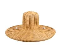 ZUNOXAZ Rattan Japanese Cone Hat Lightweight Handmade Farmer Sunshade Cap for Outdoor Cosplay Party Photo Prop with Resilient Structure and Traditional Asian Style