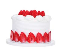ZUNOXAZ Realistic Artificial Cake for Photoshoot Lightweight Faux Birthday Dessert Prop Portable and Easy to Clean Home and Bakery Display Decoration