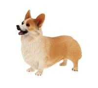 ZUNOXAZ Realistic Simulation Corgi Model Figurine Small Pet Dog Ornament for Home Office Car Decoration with Delicate Texture and Fine Workmanship