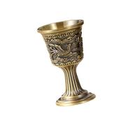 ZUNOXAZ Retro Bronze Dragon Phoenix Wine Goblet Elegant High Stem Liquor Cup Home Accessory for Parties Bars and Daily Use with Stylish Pattern Craftsmanship