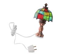 ZUNOXAZ Scale Retro Miniature LED Desk Lamp for Dollhouse Decoration Compact Lightweight Table Light Adds Warm Cozy Ambiance to Miniature Rooms Battery Not Included