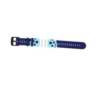 ZUNOXAZ Silicone Watch Band for Anti-slip Soft Smartwatch Strap Dual Color Black Blue Replacement Belt Gift for Boys