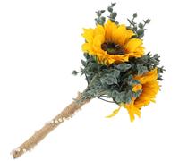 ZUNOXAZ Simulation Sunflower Bridal Bouquet Wedding Decor Prop 1pcs | Silk Flower, Handmade with Realistic Petals, No Care Needed, for Bridal Showers and DIY Parts