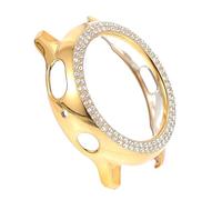 ZUNOXAZ Sparkling Gold Watch Frame Case Bumper Cover for Watch Active Double Row Scratch Protector with Easy Installation and Stylish Design