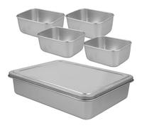 ZUNOXAZ Stainless Steel Bar Condiment Box with Multi-Compartment Snack Tray Removable Sections for Party Garnishes and Fruits Lid Included for Easy Storage and Serving