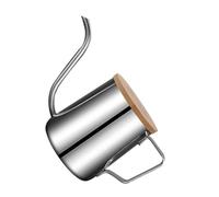 ZUNOXAZ Stainless Steel Hand Drip Coffee Kettle with Long Spout and Lid Smooth Vertical Flow Water Pot for Coffee Tea Brewing Mini Portable Black Coated Brewer