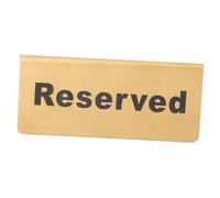 ZUNOXAZ Stainless Steel Reserved Table Sign Elegant Reserved Seats Marker for Restaurants Weddings and Events Minimalist Design Table Number Holder for Cafes and Bars
