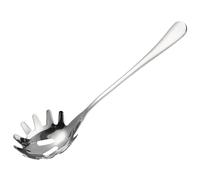 ZUNOXAZ Stainless Steel Spaghetti Server Noodle Spoon with Rounded Edges for Easy Scooping Multi Use Kitchen Gadget for Pasta Eggs Dumplings and Ice Cubes Convenient to Clean and Store
