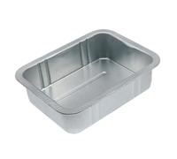 ZUNOXAZ Steel Oil Drain Pan Heavy-duty Waste Engine Oil Collector Tank Deep Capacity Fluid Tool for Car Repair Garage Use Silver
