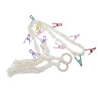 ZUNOXAZ Stuffed Doll Display String and Hat Storage Rope Made of Cotton Rope White 150cm, Easy to Install and Uninstall, for Organizing Toys, Gloves, and Decoration for Balcony Corners