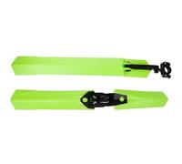 ZUNOXAZ Sturdy Bike Mudguards for Mountain Bikes Front Rear Protection | Not Easy to Wear or Deform Plastic and Stainless Steel Build, Creative Green Design