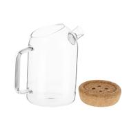 ZUNOXAZ Transparent Glass Storage Jar with Airtight Oak Stopper Household Tea Container and Grain Storage Canister Glass Dispenser for Rice Cookies Flour Sugar and Baking Ingredients