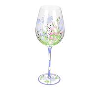 ZUNOXAZ Vintage French Style Painted Daisy Glass High Foot Wine Flute for Parties and Indoor Use Elegant Decorative Goblet Suitable for Whiskey Martini Mojito Gift for Friends and