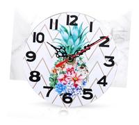 ZUNOXAZ Vintage Round DIY Silent Wall Clock Mute Mechanism Retro Artistic Home Office Bedroom Decoration Frameless Design and Deformation-resistant