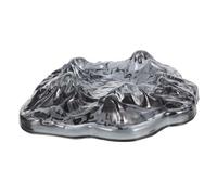 ZUNOXAZ Vintage Style Crystal Glass Ashtray Windproof Compact Cigar Holder for Indoor Outdoor Use Glacier Design Ash Tray for Home Office Car Smokers and Collectors