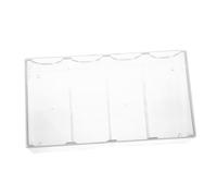 ZUNOXAZ Wear-Resistant Poker Chip Box 4-Grid Acrylic Chip Tray for Game Night and Tournament Storage Accessories