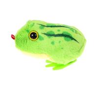 ZUNOXAZ Wind-up Plush Frog for Lifelike Jumping Animal Model Educational Hand-eye Coordination Interactive Crawling and Chasing Fun Novelty