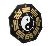 ZUNOXAZ Wood Bagua Pendant Traditional Chinese Wall Decor Craft for Home Adornment Intricate Eight Diagrams Design for Bedroom Office Feng Shui Ornament