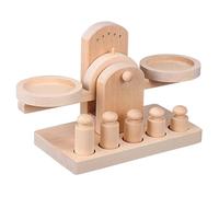 ZUNOXAZ Wooden Balance Scale Educational Math Learning for Creative Assembled Balance Board for Teaching Weight Hand Eye Coordination Imagination Development
