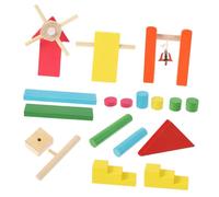 ZUNOXAZ Wooden Domino Blocks for Bright Colored Compact Building Non Toxic Water Based Paint Crack Educational Game to Enhance Hand Eye Coordination and Creativity
