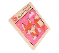 ZUNOXAZ Wooden Double-sided Animal Numbers Puzzle for Educational Cognitive Development Game Safe Material Interaction Enhancer for Learning Skills