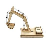 ZUNOXAZ Wooden Excavator Model with Hydraulic System, DIY Excavator for Educational STEM Learning, Mini Construction Vehicle for ’s Hands-On Experiment
