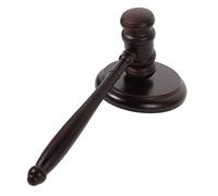 ZUNOXAZ Wooden Judge Hammer Gavel with Base for Role Play Lawyer Props Court Supply Safe Childrens Educational Mallet Portable Compact Auction Tool Gift