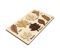 ZUNOXAZ Wooden Leaf Cognitive Toy for Toddlers Educational Intelligence Development Puzzle Early Learning Interactive Plaything for Preschool Children