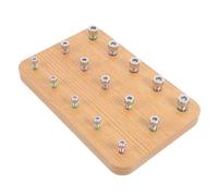 ZUNOXAZ Wooden Peg Board for Finger Dexterity and Hand Rehabilitation Training, Hand-eye Coordination Exerciser for Adults and Boys and Girls, Occupational Rehabilitation Equipment for Stroke Recovery