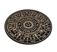 ZUNOXAZ Wooden Pendulum Board with Carved Symbols Dowsing Divination Tool for Witchcraft Home Decor Spiritual Altar Accessories Large Design