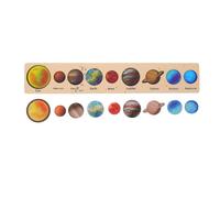 ZUNOXAZ Wooden Solar System Puzzle for Detachable Planet Learning Board for Early Astronomy Education Cognitive Development for Decor