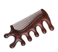 ZUNOXAZ Wooden Wide Tooth Scalp Massage Comb for Women Multi-function Smooth Polished Hair Detangling Comb Portable Lightweight Scalp Massager for Relaxation and Hair Care
