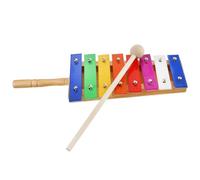 ZUNOXAZ Wooden Xylophone Percussion Instrument with Note Aluminum Plates Food Grade Paint Portable Handle Musical for Color Recognition and Coordination Development