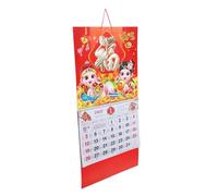 ZUNOXAZ Year of Snake Decorative Hanging Wall Calendar Thick Paper Chinese Lunar Calendar Household Wall Planner with Traditional Fu Character for Lunar Year Decorations