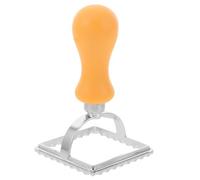 ZUNOXAZ Zinc Alloy DIY Cookie Cutter with Fluted Edge Wheel for Artistic Biscuit Pastry Ravioli Dumpling Lasagna Making Use Baking Stamp Tool for Home Bakers