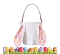 Zuntsutock Easter Rabbit Reusable Bags with Handles - Easter Bags with Handles, Easter Basket Basket | Rabbit Candy Basket, Spring Hunting Container