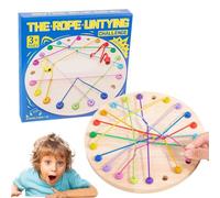 ZUNTSUTOCK Education Suning Toy for Adults - Twisted Rope Puzzle Game, Wooden Wire Toys | Puzzle Interactive Challenge Untying Rope, Toy for Children
