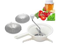 ZUNTSUTOCK SOUP VEGENABLE MILL - Sauce Machine - Multifunctional Rotary Stainless Steel Tomato Mill | Kitchen Gadget with 3 Interchangeable Slices