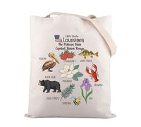 Zuo Bao Baton Rouge Travel Tote Bag Louisiana State Gift Magnolia Flower Magnolia Flower Louisiana Nature Shoulder Bag, 18th State