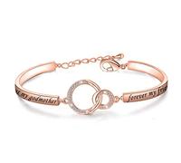 Zuo Bao Christian Jewelry Religious Gift First My Godmother Forever My Friends Bracelet Godmother Gift from Goddaughter Godson Godchild (Rose gold)