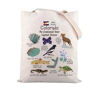 Zuo Bao Colorado Travel Tote Bag Denver Vacation Gift Centennial State Gift Colorado Nature City Colorado Themes, 38th State