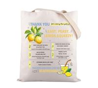 Zuo Bao Lemonade Gift Teacher Life Tote Bag End Of Year Favor Easy Peasy Lemon Squeezy Teacher Appreciation, Lemon Squeezy