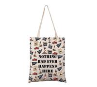 Zuo Bao Nautical Whale Tote Bag Nothing Bad Ever Happens Here Ocean Sea Gift For Her Dark Academia Pride Gift(NOTHING BAD)
