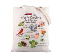Zuo Bao North Carolina Tote Bag NC Vacation NC Bird And Tree Shoulder Bag The Dogwood State Gift Tar Heel Pride Gift, 12th State