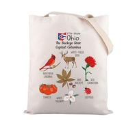Zuo Bao Ohio Gift Midwest Pride Gift Ohio Nature Shopping Bag Columbus Inspired Gift The Buckeye State Shoulder Bag (17th State)