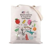 Zuo Bao Olympia Travel Tote Bag Washington Pride Gift Washington State Vacation The Evergreen State Shopping Bag, 42nd State