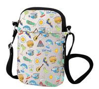 Zuo Bao Summer Beach Crossbody Bag Country Concert Gift Cheeseburger In Paradise Latitude Tropical Adventure Summer Songs Parrot (Cheeseburger in paradise)