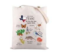 Zuo Bao Texas State Tote Bag Lone Star State Gift Texas Map Flag Shopping Bag Northern Mockingbird Gift For Texas Souvenir (28th State)